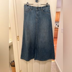RALPH LAUREN JEANS CO VINTAGE LIGHT DENIM MAXI SKIRT - SIZE 2